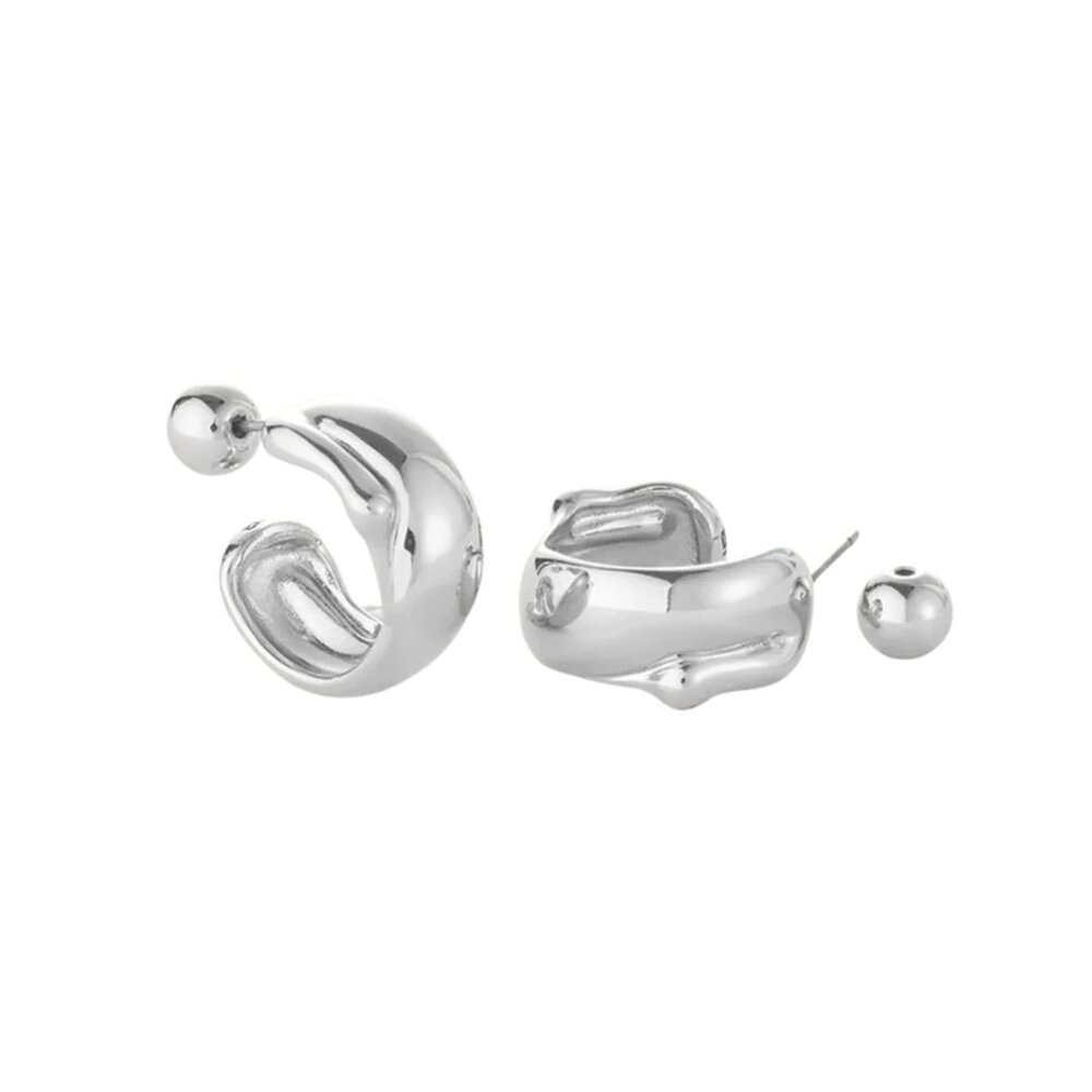 LIKE NEW Jenny Bird Sées Hoop Earrings in Silver
